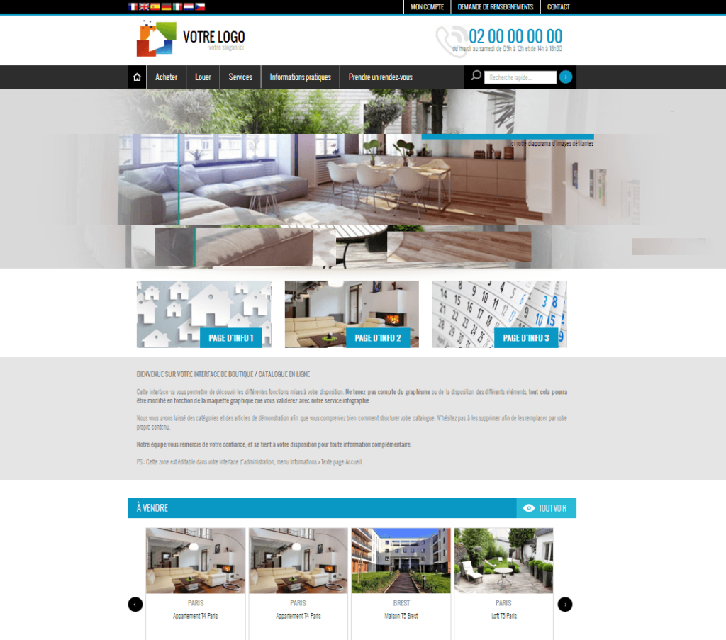 création de site web pour agence immobilière